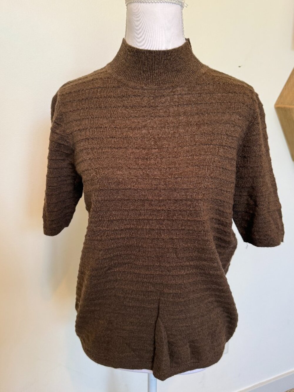 NWT Lysse - Lottie Smocked Mock Short Sleeve Sweater